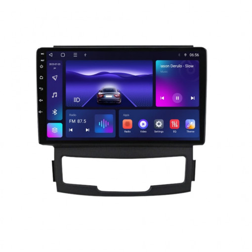 Navigatie dedicata cu Android Ssangyong Korando 2010 - 2013, 3GB RAM, Radio GPS Dual Zone, Display HD QLED 9" Touchscreen, Internet Wi-Fi si slot SIM 4G, Bluetooth, MirrorLink, USB