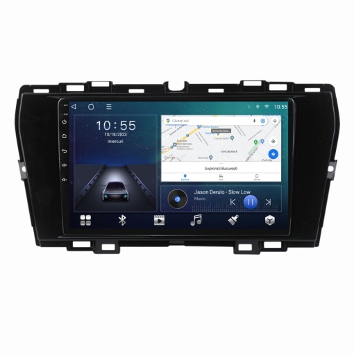 Navigatie dedicata cu Android Ssangyong Korando dupa 2019, 2GB RAM, Radio GPS Dual Zone, Display HD QLED 9" Touchscreen, Internet Wi-Fi si slot SIM 4G, Bluetooth, MirrorLink, USB