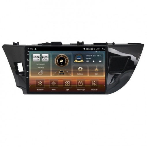 Navigatie dedicata cu Android Toyota Corolla 2013 - 2017, 6GB RAM, Radio GPS Dual Zone, Display HD IPS 10" Touchscreen, Internet Wi-Fi si slot SIM 4G, Bluetooth, MirrorLink, USB, Waze