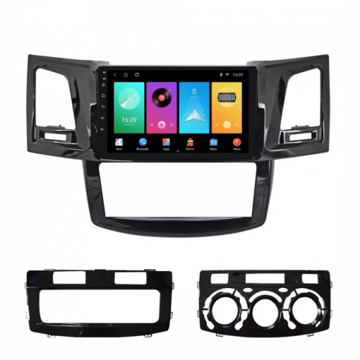 Navigatie dedicata cu Android Toyota Hilux VII 2004 - 2015, 2GB RAM, Radio GPS Dual Zone, Display HD IPS 9" Touchscreen, Internet Wi-Fi, Bluetooth, MirrorLink, USB, Waze