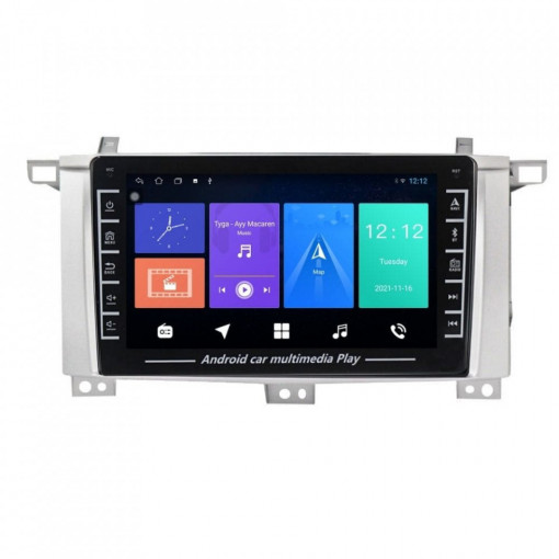 Navigatie dedicata cu Android Toyota Land Cruiser J100 2002 - 2008, 1GB RAM, Radio GPS Dual Zone, Display HD IPS 8" Touchscreen, Internet Wi-Fi, Bluetooth, MirrorLink, USB, Waze
