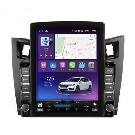 Navigatie dedicata cu Android Toyota Yaris 2006 - 2011, 8GB RAM, Radio GPS Dual Zone, Touchscreen IPS 9.7" HD tip Tesla, Internet Wi-Fi si slot SIM 4G, Bluetooth, MirrorLink, USB, Waze
