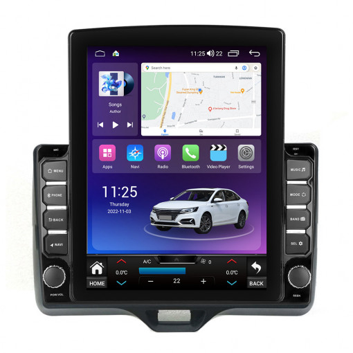 Navigatie dedicata cu Android Toyota Yaris P21 dupa 2020, 4GB RAM, Radio GPS Dual Zone, Touchscreen IPS 9.7" HD tip Tesla, Internet Wi-Fi si slot SIM 4G, Bluetooth, MirrorLink, USB, Waze
