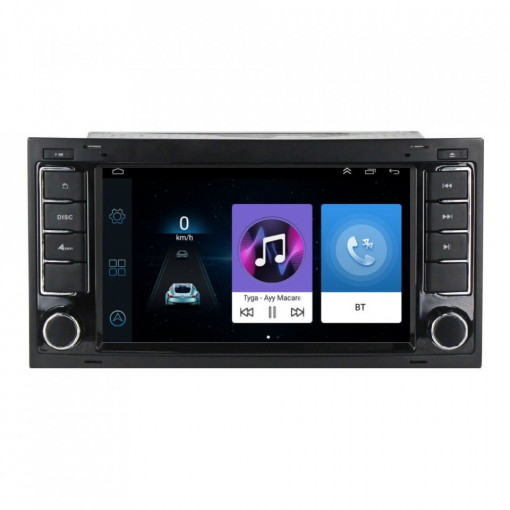 Navigatie dedicata cu Android VW Touareg 7L 2002 - 2011, 2GB RAM, Radio GPS Dual Zone, Display HD 7" Touchscreen, Internet Wi-Fi, Bluetooth, MirrorLink, USB, Waze