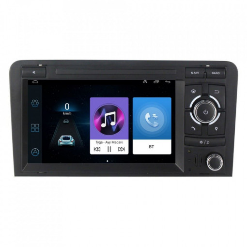 Navigatie dedicata cu Android Audi A3 (8P1) 2003 - 2013, 2GB RAM, Radio GPS Dual Zone, Display HD 7" Touchscreen, Internet Wi-Fi, Bluetooth, MirrorLink, USB, Waze