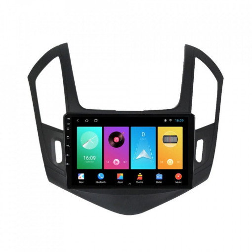 Navigatie dedicata cu Android Chevrolet Cruze 2013 - 2015, 1GB RAM, Radio GPS Dual Zone, Display HD 9" Touchscreen, Internet Wi-Fi, Bluetooth, MirrorLink, USB, Waze