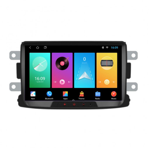 Navigatie dedicata cu Android Dacia Dokker dupa 2012, 2GB RAM, Radio GPS Dual Zone, Display HD 8'' Touchscreen, Internet Wi-Fi, Bluetooth, MirrorLink, USB