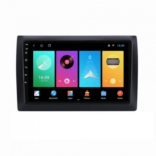 Navigatie dedicata cu Android Fiat Stilo 2001 - 2011, 1GB RAM, Radio GPS Dual Zone, Display HD 9" Touchscreen, Internet Wi-Fi, Bluetooth, MirrorLink, USB, Waze