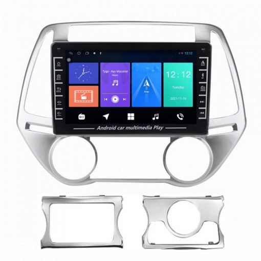 Navigatie dedicata cu Android Hyundai i20 2012 - 2014, 1GB RAM, Radio GPS Dual Zone, Display HD IPS 8" Touchscreen, Internet Wi-Fi, Bluetooth, MirrorLink, USB, Waze