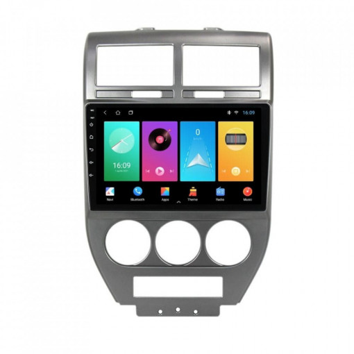 Navigatie dedicata cu Android Jeep Compass I 2006 - 2010, 1GB RAM, Radio GPS Dual Zone, Display HD IPS 10" Touchscreen, Internet Wi-Fi, Bluetooth, MirrorLink, USB, Waze