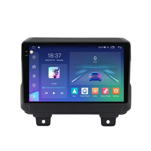 Navigatie dedicata cu Android Jeep Gladiator dupa 2019, 4GB RAM, Radio GPS Dual Zone, Display 2K QLED 9.5" Touchscreen, Internet Wi-Fi si slot SIM 4G, Bluetooth, MirrorLink, USB