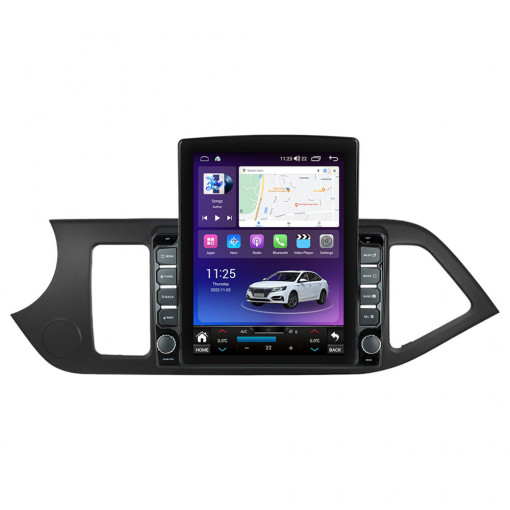 Navigatie dedicata cu Android Kia Picanto II 2011 - 2017, 4GB RAM, Radio GPS Dual Zone, Touchscreen IPS 9.7" HD tip Tesla, Internet Wi-Fi si slot SIM 4G, Bluetooth, MirrorLink, USB, Waze