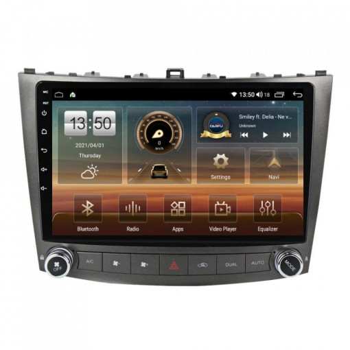 Navigatie dedicata cu Android Lexus IS 2005 - 2013, 6GB RAM, Radio GPS Dual Zone, Display HD IPS 10" Touchscreen, Internet Wi-Fi si slot SIM 4G, Bluetooth, MirrorLink, USB, Waze