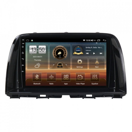 Navigatie dedicata cu Android Mazda CX-5 2011 - 2017, 6GB RAM, Radio GPS Dual Zone, Display HD IPS 9" Touchscreen, Internet Wi-Fi si slot SIM 4G, Bluetooth, MirrorLink, USB, Waze