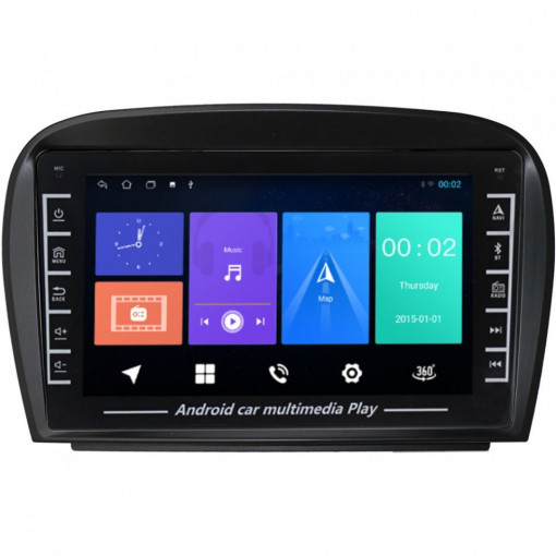 Navigatie dedicata cu Android Mercedes SL R230 2001 - 2012, 1GB RAM, Radio GPS Dual Zone, Display HD IPS 8" Touchscreen, Internet Wi-Fi, Bluetooth, MirrorLink, USB, Waze