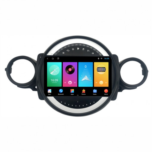Navigatie dedicata cu Android Mini Cooper / One (R56, R57, R58, R59) 2006 - 2015, 2GB RAM, Radio GPS Dual Zone, Display HD IPS 9" Touchscreen, Internet Wi-Fi, Bluetooth, MirrorLink, USB, Waze