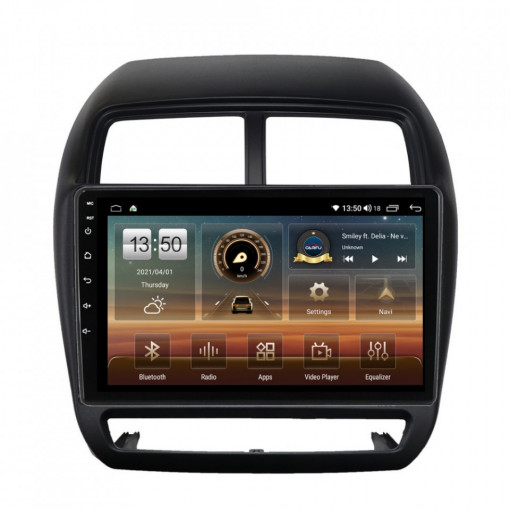 Navigatie dedicata cu Android Mitsubishi ASX 2016 - 2019, 6GB RAM, Radio GPS Dual Zone, Display HD IPS 9" Touchscreen, Internet Wi-Fi si slot SIM 4G, Bluetooth, MirrorLink, USB, Waze