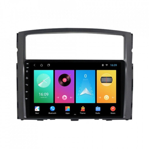 Navigatie dedicata cu Android Mitsubishi Pajero IV 2006 - 2018, 2GB RAM, Radio GPS Dual Zone, Display HD IPS 9" Touchscreen, Internet Wi-Fi, Bluetooth, MirrorLink, USB, Waze