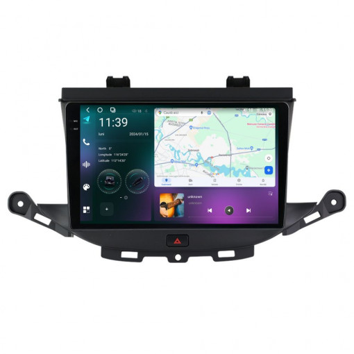 Navigatie dedicata cu Android Opel Astra K 2015 - 2021 hatchback, 12GB RAM, Radio GPS Dual Zone, Display 2K QLED 9.5" Touchscreen, Internet Wi-Fi si slot SIM 4G, Bluetooth, MirrorLink, USB