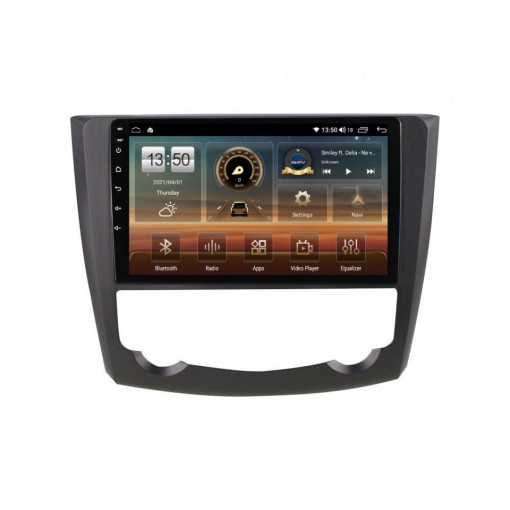 Navigatie dedicata cu Android Renault Kadjar 2015 - 2018, 6GB RAM, Radio GPS Dual Zone, Display HD IPS 9" Touchscreen, Internet Wi-Fi si slot SIM 4G, Bluetooth, MirrorLink, USB, Waze