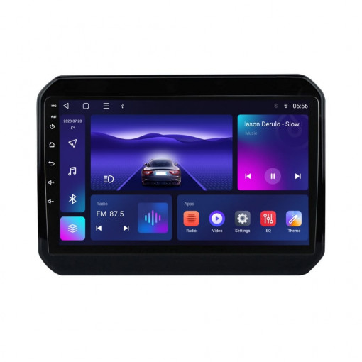 Navigatie dedicata cu Android Suzuki Ignis III dupa 2016, 3GB RAM, Radio GPS Dual Zone, Display HD QLED 9" Touchscreen, Internet Wi-Fi si slot SIM 4G, Bluetooth, MirrorLink, USB