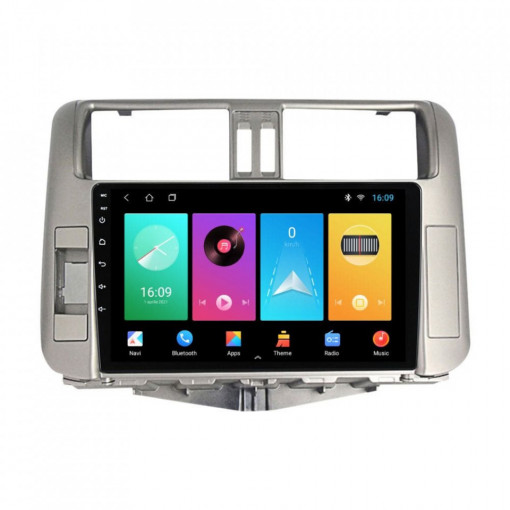Navigatie dedicata cu Android Toyota Land Cruiser Prado J150 2009 - 2013, 1GB RAM, Radio GPS Dual Zone, Display HD 9" Touchscreen, Internet Wi-Fi, Bluetooth, MirrorLink, USB, Waze