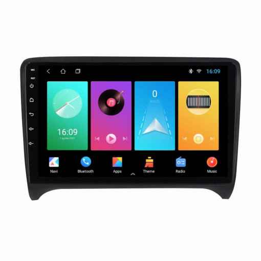 Navigatie dedicata cu Android Audi TT 2006 - 2015, 1GB RAM, Radio GPS Dual Zone, Display HD 9" Touchscreen, Internet Wi-Fi, Bluetooth, MirrorLink, USB, Waze