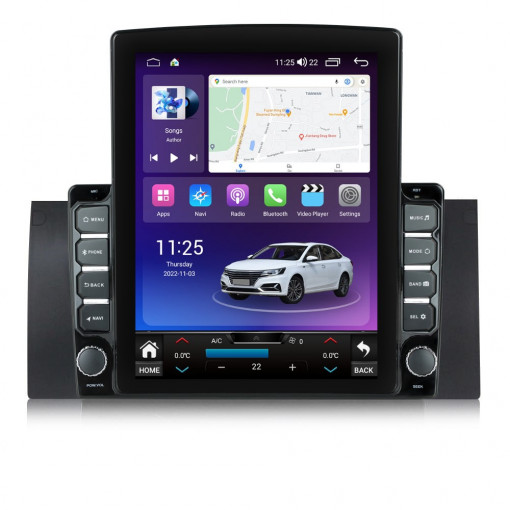 Navigatie dedicata cu Android BMW Seria 5 (E39) 1995 - 2003, 4GB RAM, Radio GPS Dual Zone, Touchscreen IPS 9.7" HD tip Tesla, Internet Wi-Fi si slot SIM 4G, Bluetooth, MirrorLink, USB, Waze