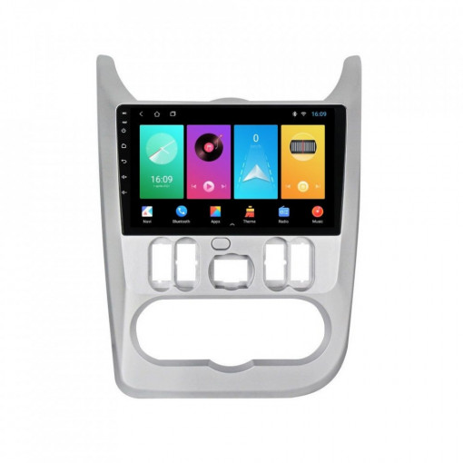 Navigatie dedicata cu Android Dacia Logan I 2008 - 2013, 1GB RAM, Radio GPS Dual Zone, Display HD 9" Touchscreen, Internet Wi-Fi, Bluetooth, MirrorLink, USB, Waze