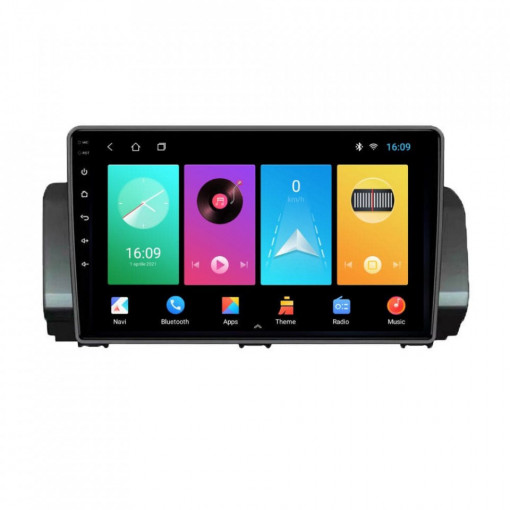 Navigatie dedicata cu Android Dacia Logan III dupa 2021, 1GB RAM, Radio GPS Dual Zone, Display HD IPS 9" Touchscreen, Internet Wi-Fi, Bluetooth, MirrorLink, USB, Waze