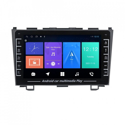 Navigatie dedicata cu Android Honda CR-V III 2006 - 2012, 1GB RAM, Radio GPS Dual Zone, Display HD IPS 8" Touchscreen, Internet Wi-Fi, Bluetooth, MirrorLink, USB, Waze