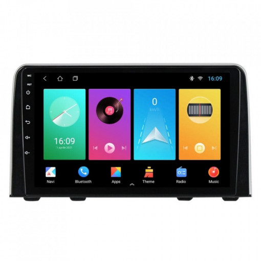 Navigatie dedicata cu Android Honda CR-V V dupa 2018, 1GB RAM, Radio GPS Dual Zone, Display HD IPS 9" Touchscreen, Internet Wi-Fi, Bluetooth, MirrorLink, USB, Waze