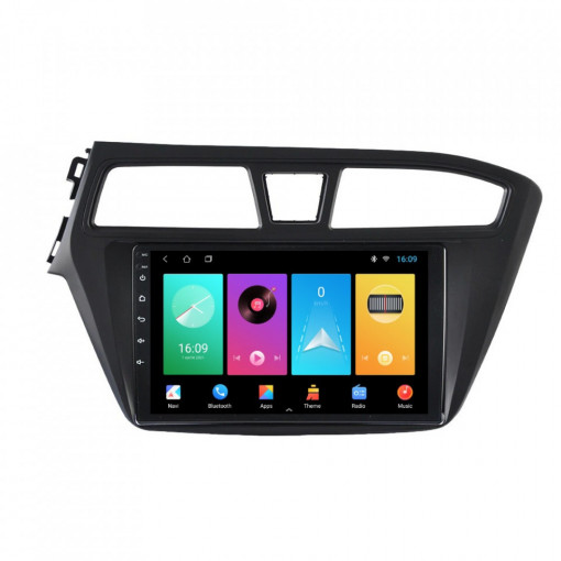 Navigatie dedicata cu Android Hyundai i20 2014 - 2018, 1GB RAM, Radio GPS Dual Zone, Display HD IPS 9" Touchscreen, Internet Wi-Fi, Bluetooth, MirrorLink, USB, Waze
