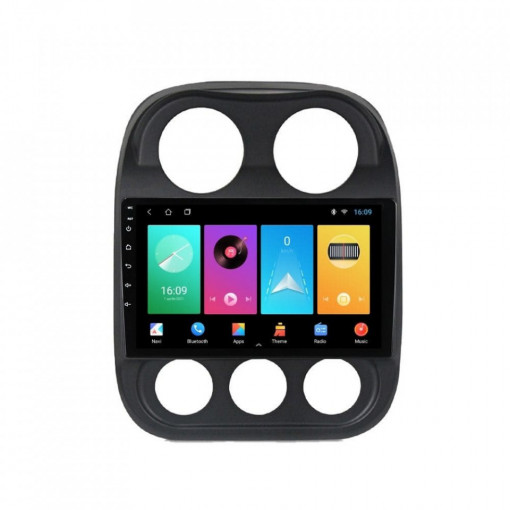 Navigatie dedicata cu Android Jeep Compass I 2011 - 2016, 2GB RAM, Radio GPS Dual Zone, Display HD IPS 10" Touchscreen, Internet Wi-Fi, Bluetooth, MirrorLink, USB, Waze