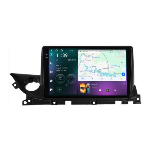 Navigatie dedicata cu Android Mazda 6 dupa 2018, 12GB RAM, Radio GPS Dual Zone, Display 2K QLED 9.5" Touchscreen, Internet Wi-Fi si slot SIM 4G, Bluetooth, MirrorLink, USB