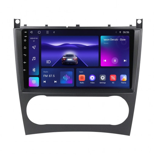 Navigatie dedicata cu Android Mercedes C-Class W203 2004 - 2007, 3GB RAM, Radio GPS Dual Zone, Display HD QLED 9" Touchscreen, Internet Wi-Fi si slot SIM 4G, Bluetooth, MirrorLink, USB