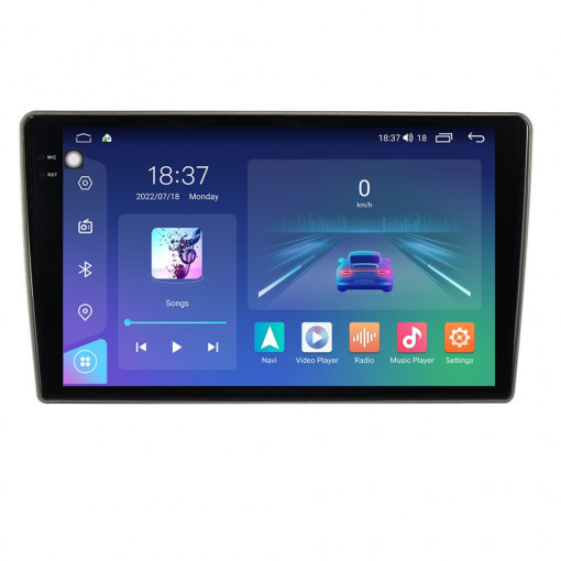 Navigatie dedicata cu Android Nissan Tiida 2004 - 2013, 4GB RAM, Radio GPS Dual Zone, Display 2K QLED 9.5" Touchscreen, Internet Wi-Fi si slot SIM 4G, Bluetooth, MirrorLink, USB, Waze
