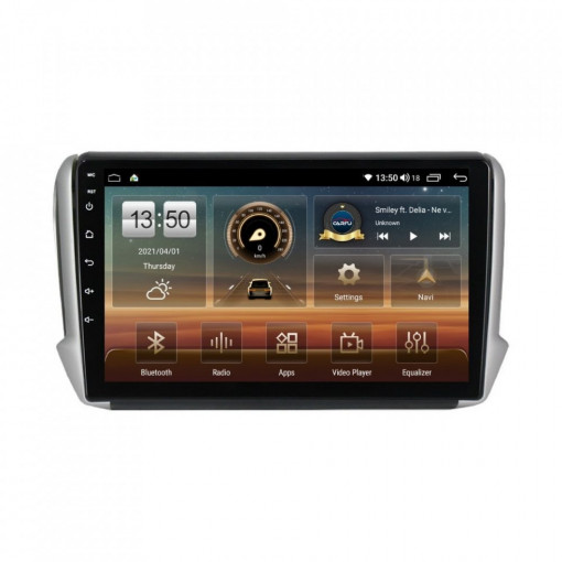 Navigatie dedicata cu Android Peugeot 2008 I 2013 - 2019, 4GB RAM, Radio GPS Dual Zone, Display HD IPS 10" Touchscreen, Internet Wi-Fi si slot SIM 4G, Bluetooth, MirrorLink, USB, Waze