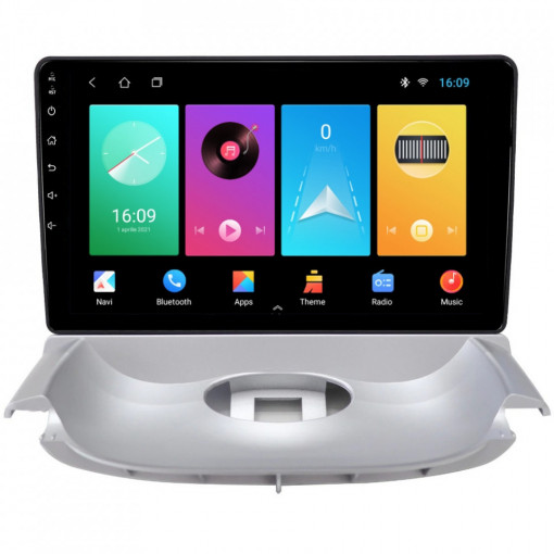 Navigatie dedicata cu Android Peugeot 206 1998 - 2009, 1GB RAM, Radio GPS Dual Zone, Display HD IPS 9'' Touchscreen, Internet Wi-Fi, Bluetooth, MirrorLink, USB, Waze