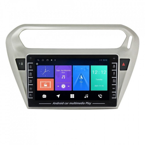 Navigatie dedicata cu Android Peugeot 301 dupa 2012, 1GB RAM, Radio GPS Dual Zone, Display HD IPS 8" Touchscreen, Internet Wi-Fi, Bluetooth, MirrorLink, USB, Waze