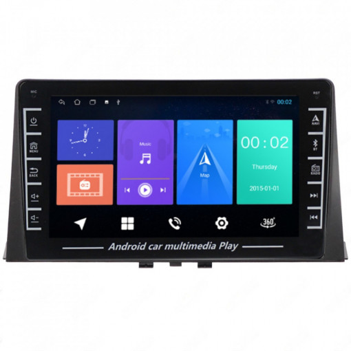 Navigatie dedicata cu Android Peugeot Partner dupa 2018, 1GB RAM, Radio GPS Dual Zone, Display HD IPS 8" Touchscreen, Internet Wi-Fi, Bluetooth, MirrorLink, USB, Waze