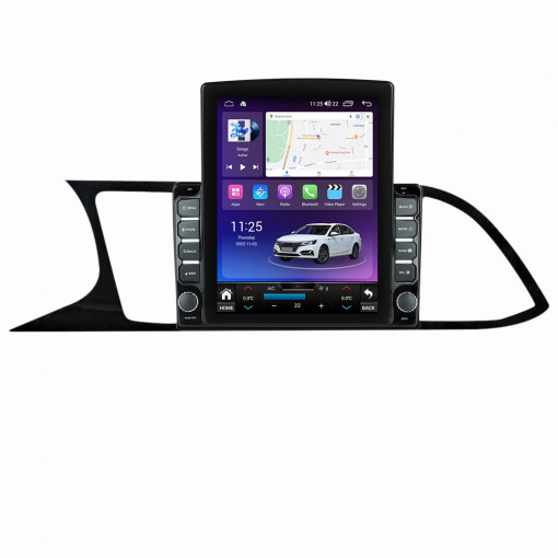 Navigatie dedicata cu Android Seat Leon 5F 2013 - 2020, 8GB RAM, Radio GPS Dual Zone, Touchscreen IPS 9.7" HD tip Tesla, Internet Wi-Fi si slot SIM 4G, Bluetooth, MirrorLink, USB, Waze