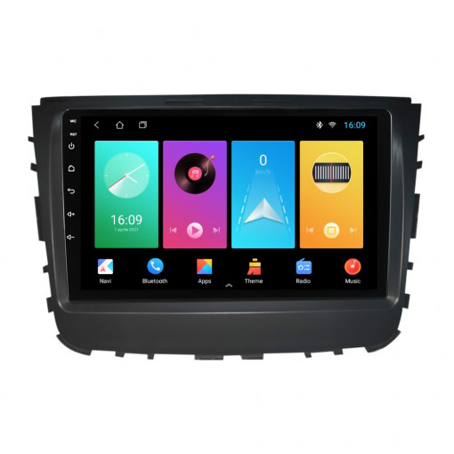 Navigatie dedicata cu Android Ssangyong Musso dupa 2018, 2GB RAM, Radio GPS Dual Zone, Display HD 9" Touchscreen, Internet Wi-Fi, Bluetooth, MirrorLink, USB, Waze
