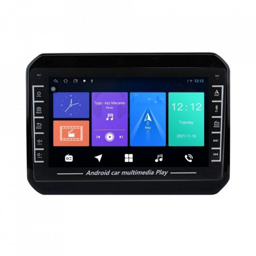 Navigatie dedicata cu Android Suzuki Ignis III dupa 2016, 1GB RAM, Radio GPS Dual Zone, Display HD IPS 8" Touchscreen, Internet Wi-Fi, Bluetooth, MirrorLink, USB, Waze