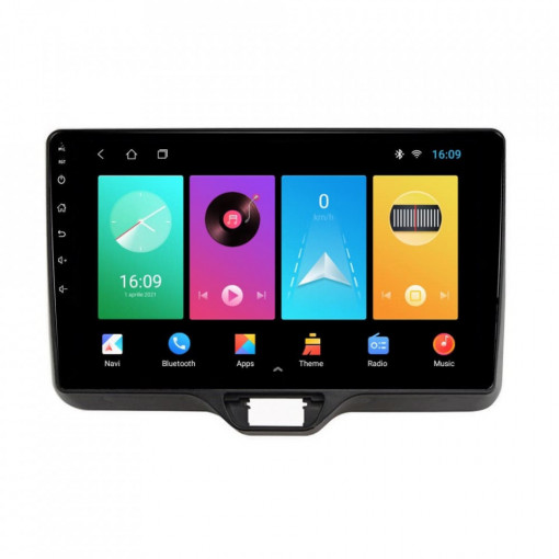 Navigatie dedicata cu Android Toyota Yaris P21 dupa 2020, 1GB RAM, Radio GPS Dual Zone, Display HD 10" Touchscreen, Internet Wi-Fi, Bluetooth, MirrorLink, USB, Waze