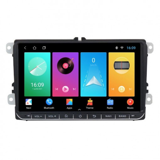 Navigatie dedicata cu Android VW Caddy 2004 - 2020, 2GB RAM, Radio GPS Dual Zone, Display HD IPS 9" Touchscreen, Internet Wi-Fi, Bluetooth, MirrorLink, USB