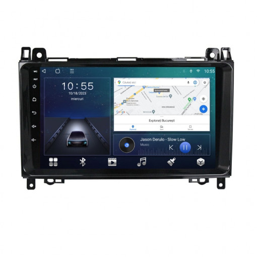 Navigatie dedicata cu Android VW Crafter 2006 - 2016, 2GB RAM, Radio GPS Dual Zone, Display HD QLED 9" Touchscreen, Internet Wi-Fi si slot SIM 4G, Bluetooth, MirrorLink, USB