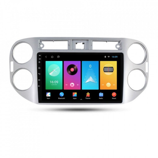 Navigatie dedicata cu Android VW Tiguan I 2007 - 2012, 1GB RAM, Radio GPS Dual Zone, Display HD IPS 9" Touchscreen, Internet Wi-Fi, Bluetooth, MirrorLink, USB, Waze