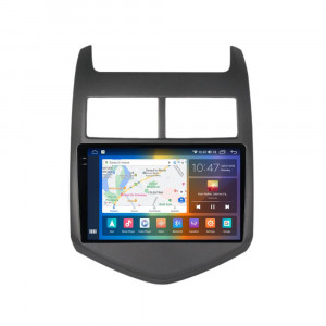 Navigatie dedicata cu Android Chevrolet Aveo 2011 - 2014, 4GB RAM, Radio GPS Dual Zone, Display 2K QLED 9.5" Touchscreen, Internet Wi-Fi si slot SIM 4G, Bluetooth, MirrorLink, USB, Waze 103880