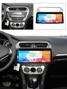 Navigatie dedicata cu Android Citroen C-Elysee 2012 - 2021, 4GB RAM, Radio GPS Dual Zone, Display QLED 12.3" Touchscreen, Internet Wi-Fi si slot SIM 4G, Bluetooth, MirrorLink, USB 100298550